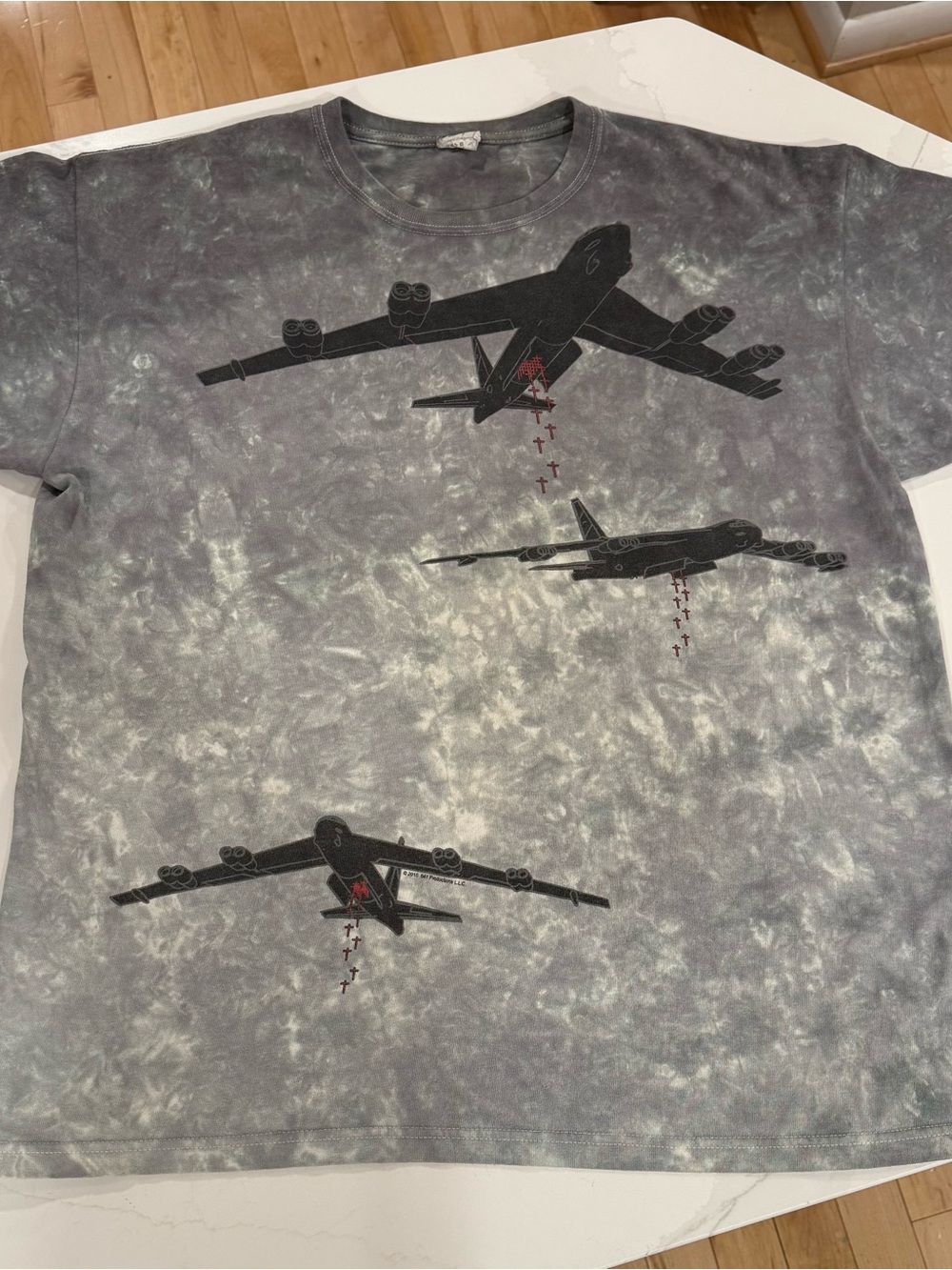 Pink Floyd Roger Waters The Wall Live Double-Sided Tie Dye Gray XL T-Shirt